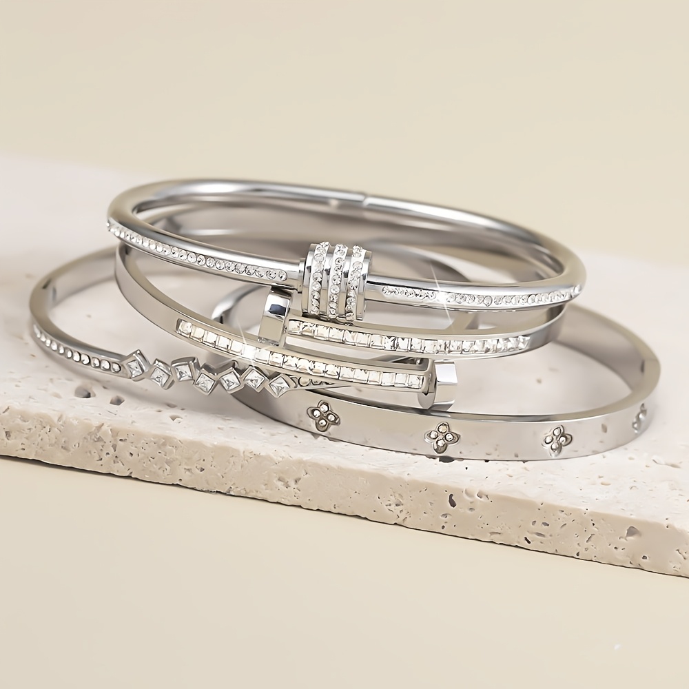 2pc Women's High Quality Stainless Steel Bracelet Set